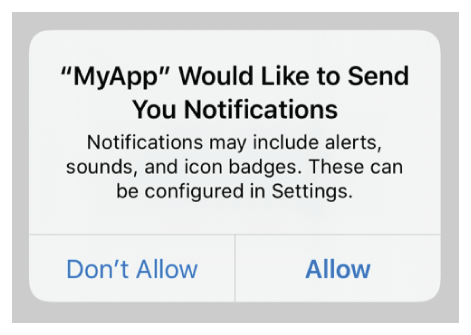 Example: Permission to Allow Notifications