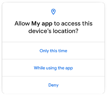 Example: Permission to Use Device Location